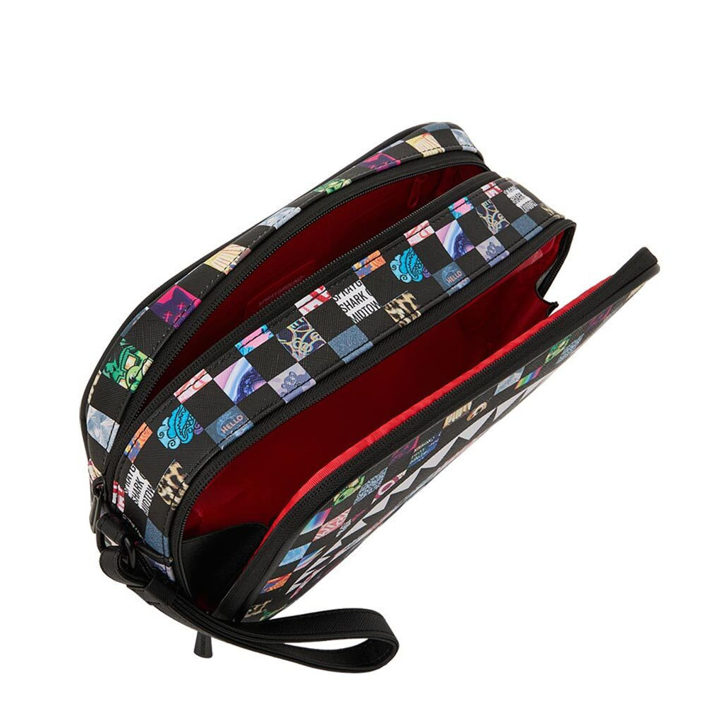SPRAYGROUND  Crazy Check Toiletry Brick Unisex Νεσεσέρ - 2