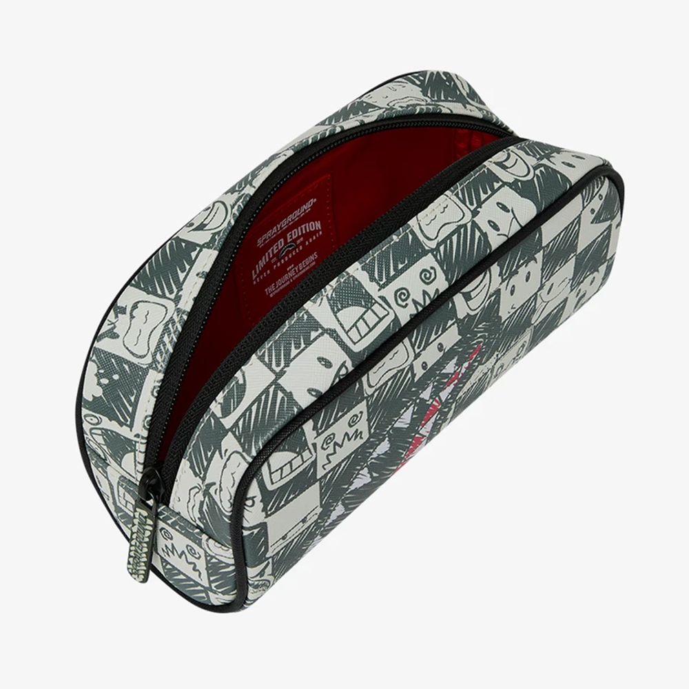 SPRAYGROUND Emote Check Pencil Pouch Unisex Κασετίνα - 3