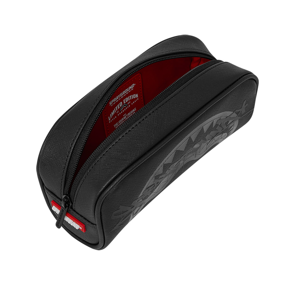 SPRAYGROUND Lux Black Ghost Drip Pencil Pouch Unisex Κασετίνα - 3