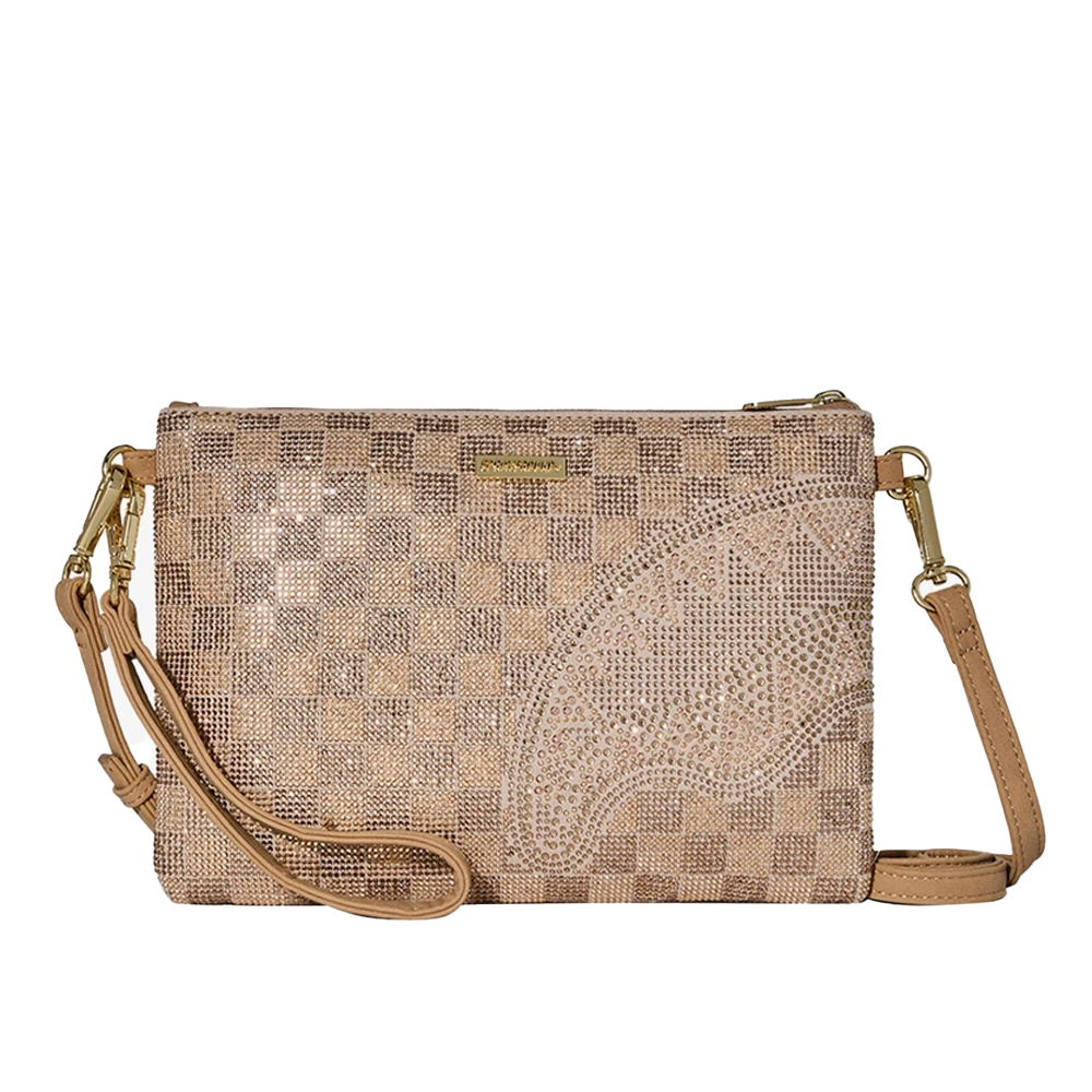 SPRAYGROUND 2 Tone Gold Trinity Crossover Clutch Unisex Τσάντα Χιαστί - Χειρός - Χρυσό