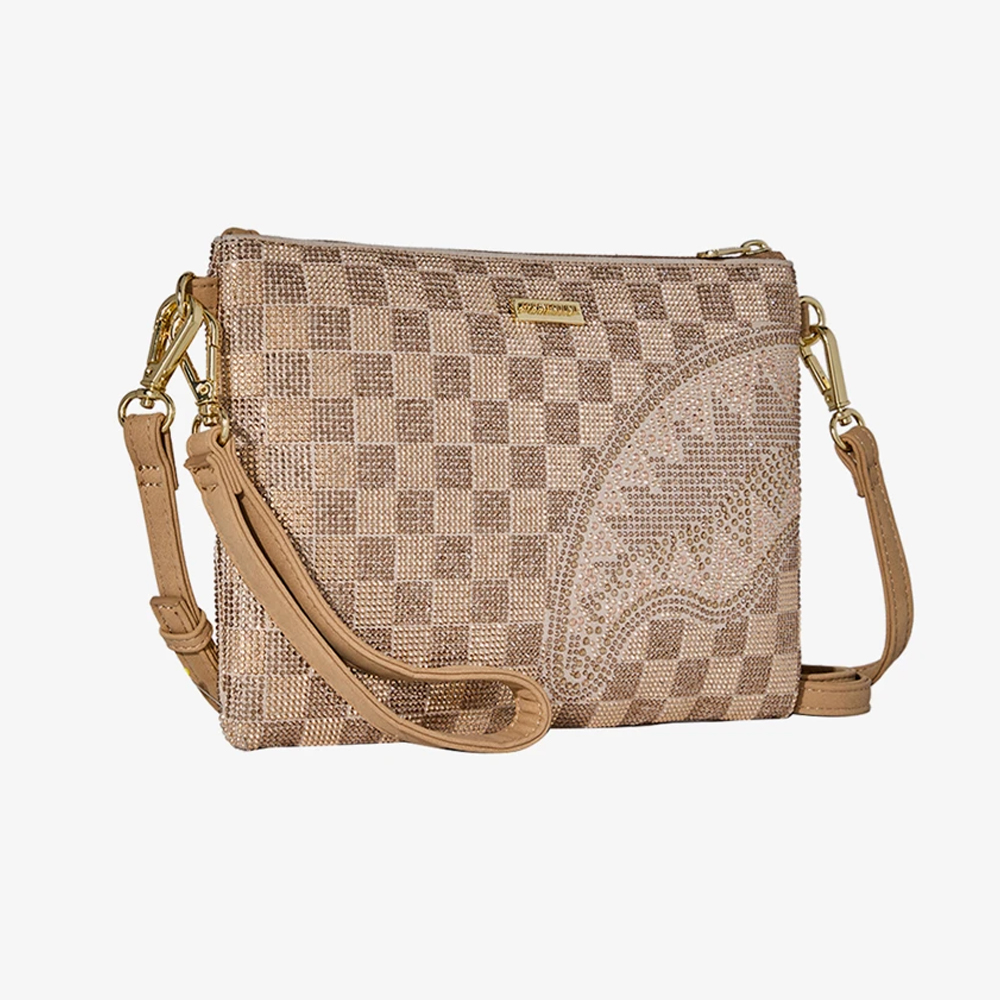 SPRAYGROUND 2 Tone Gold Trinity Crossover Clutch Unisex Τσάντα Χιαστί - Χειρός - 3