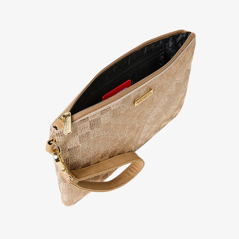 SPRAYGROUND 2 Tone Gold Trinity Crossover Clutch Unisex Τσάντα Χιαστί - Χειρός - 4