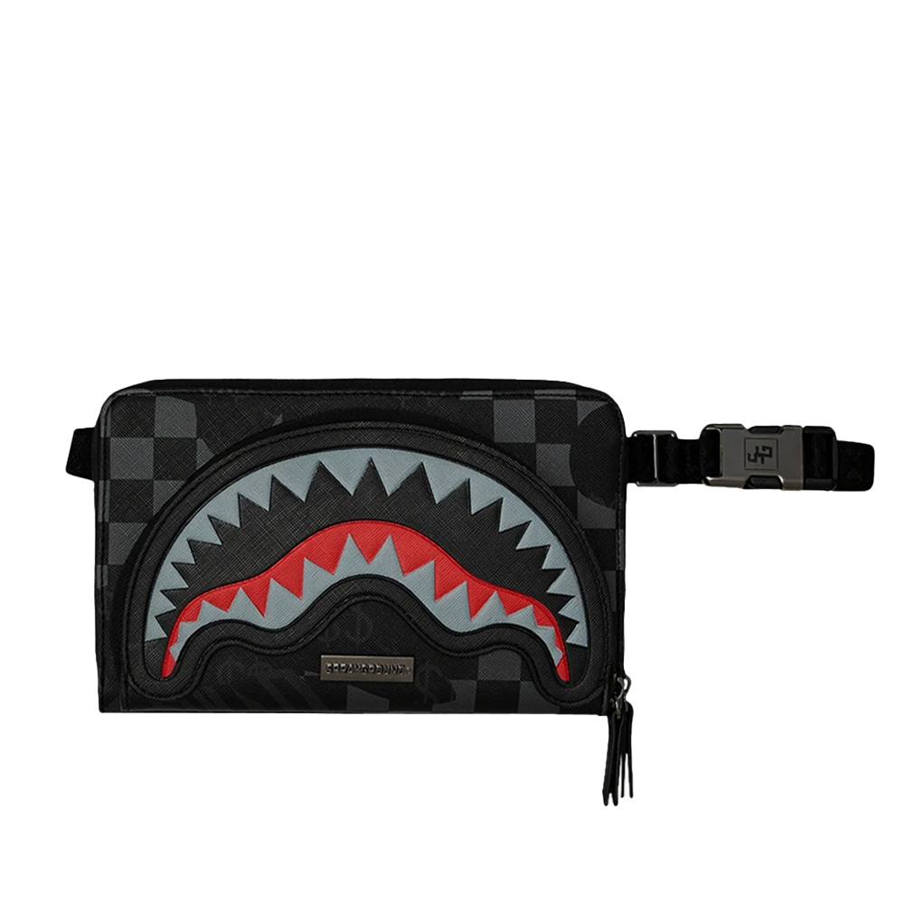 SPRAYGROUND 4am Red Shark Crossbody Unisex Τσαντάκι Μέσης - Μαύρο