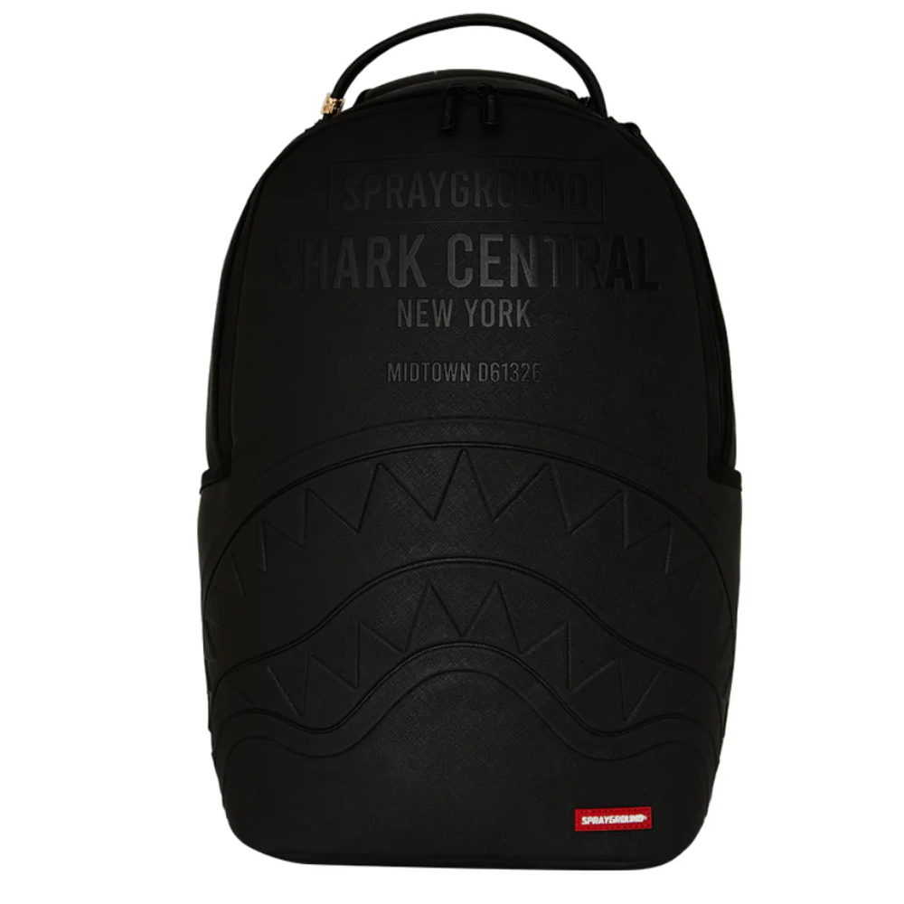 SPRAYGROUND Shark Central Embossed Black DLXSV Unisex Backpack - Μαύρο