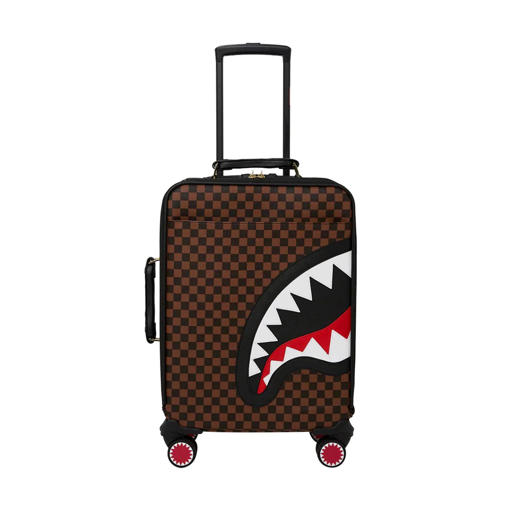 SPRAYGROUND Sawtooth Sharks In Paris Carryn-On Luggage Unisex Βαλίτσα - Καφέ