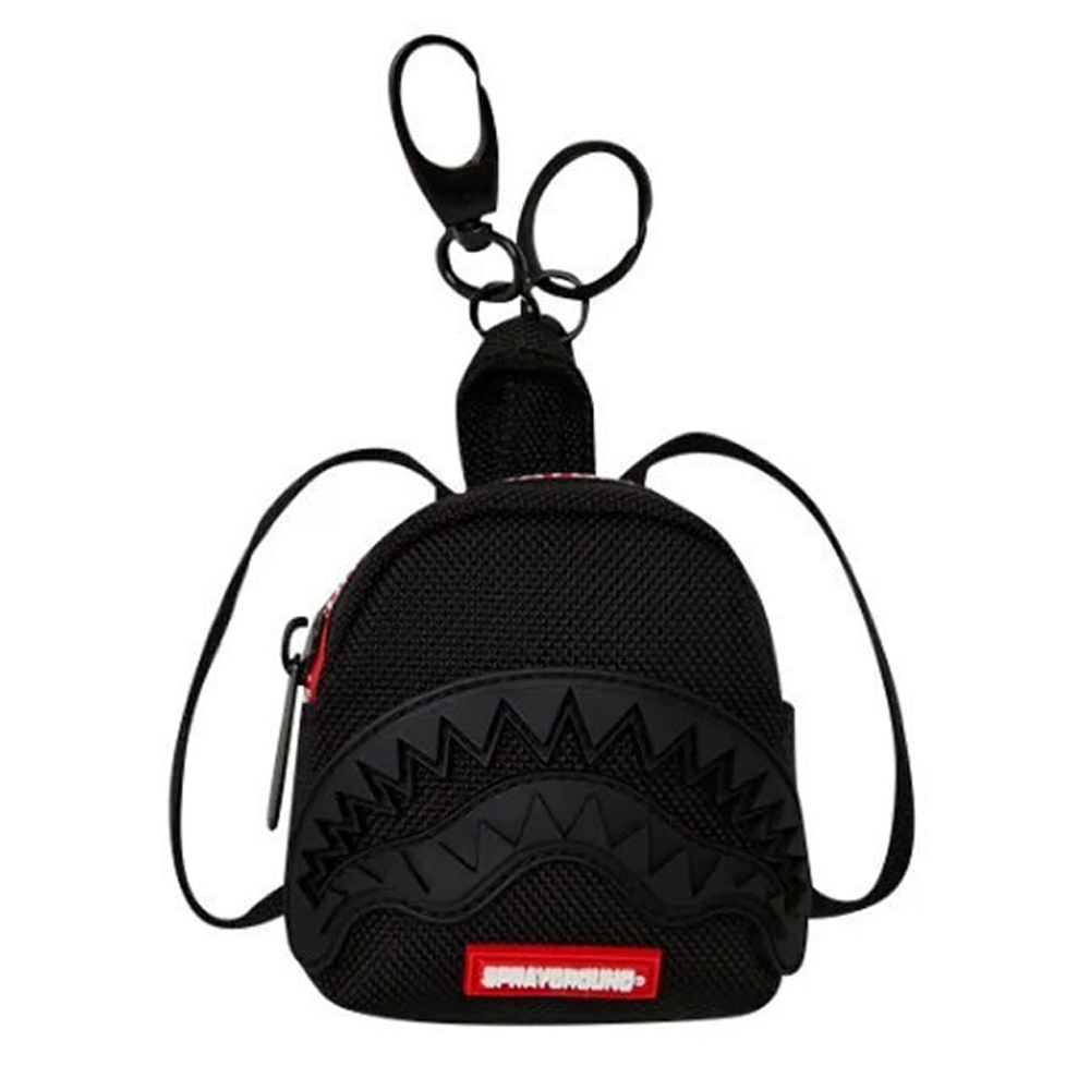 SPRAYGROUND Printed Zipper Shark Keychain Unisex Μπρελόκ - Μαύρο