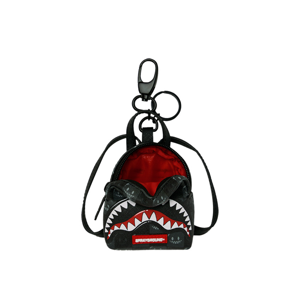 SPRAYGROUND Sharks In Paris Wtf Bubbly Black Check Keychain Unisex Μπρελόκ - 3