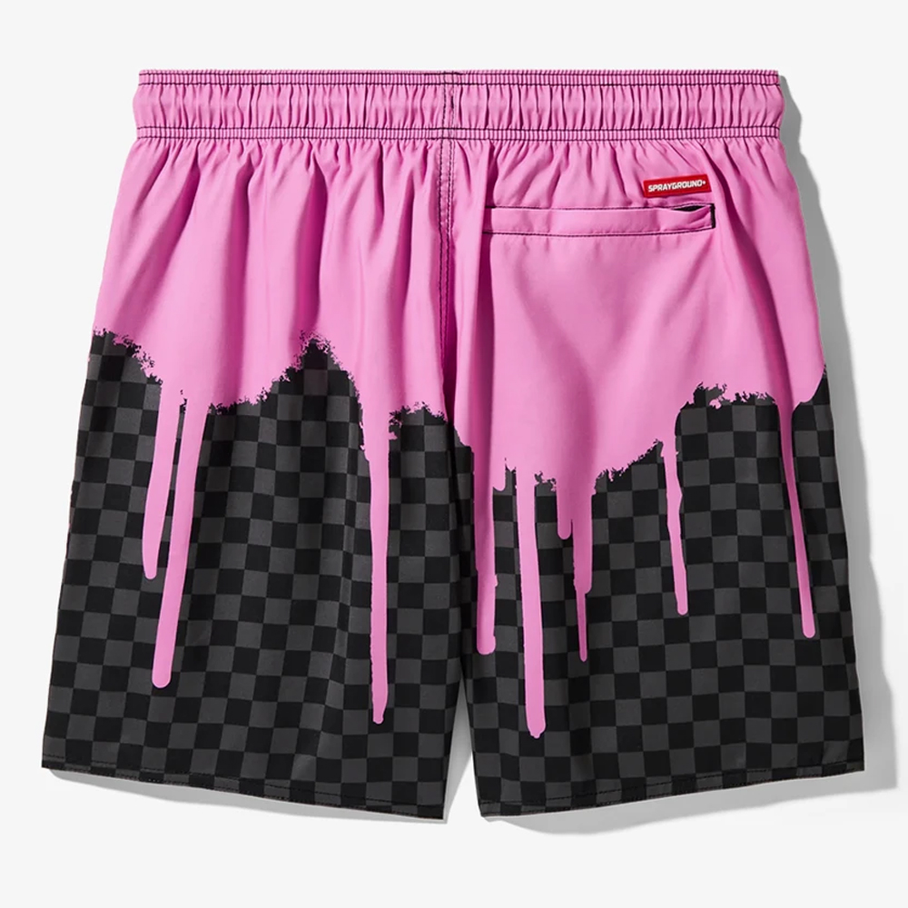 SPRAYGROUND Pink Paint Drips Swim Short Ανδρικό Μαγιό Σορτς - 2