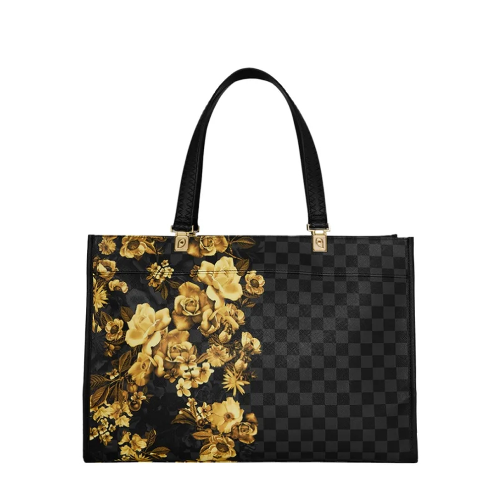 SPRAYGROUND Gold Floral Remix Tortuga Tote Γυναικεία Τσάντα 'Ωμου - 2