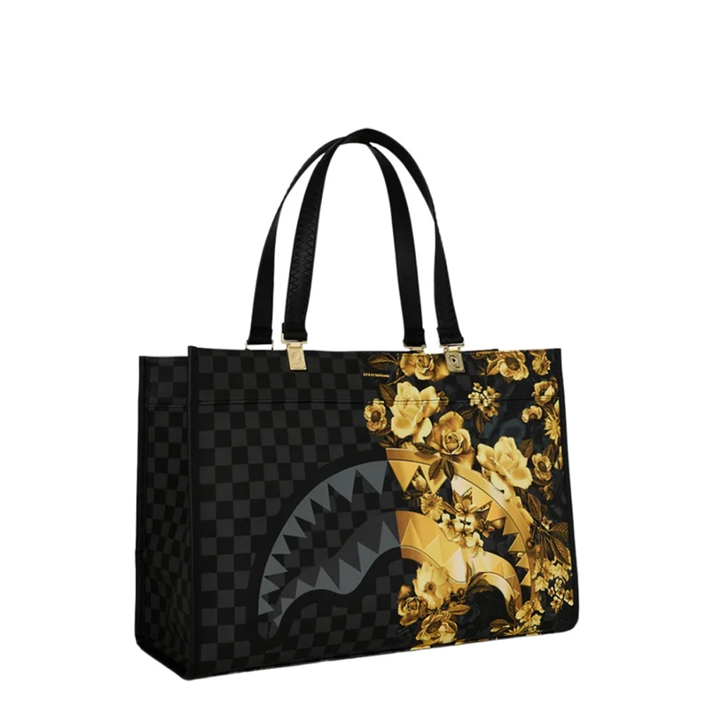 SPRAYGROUND Gold Floral Remix Tortuga Tote Γυναικεία Τσάντα 'Ωμου - 3