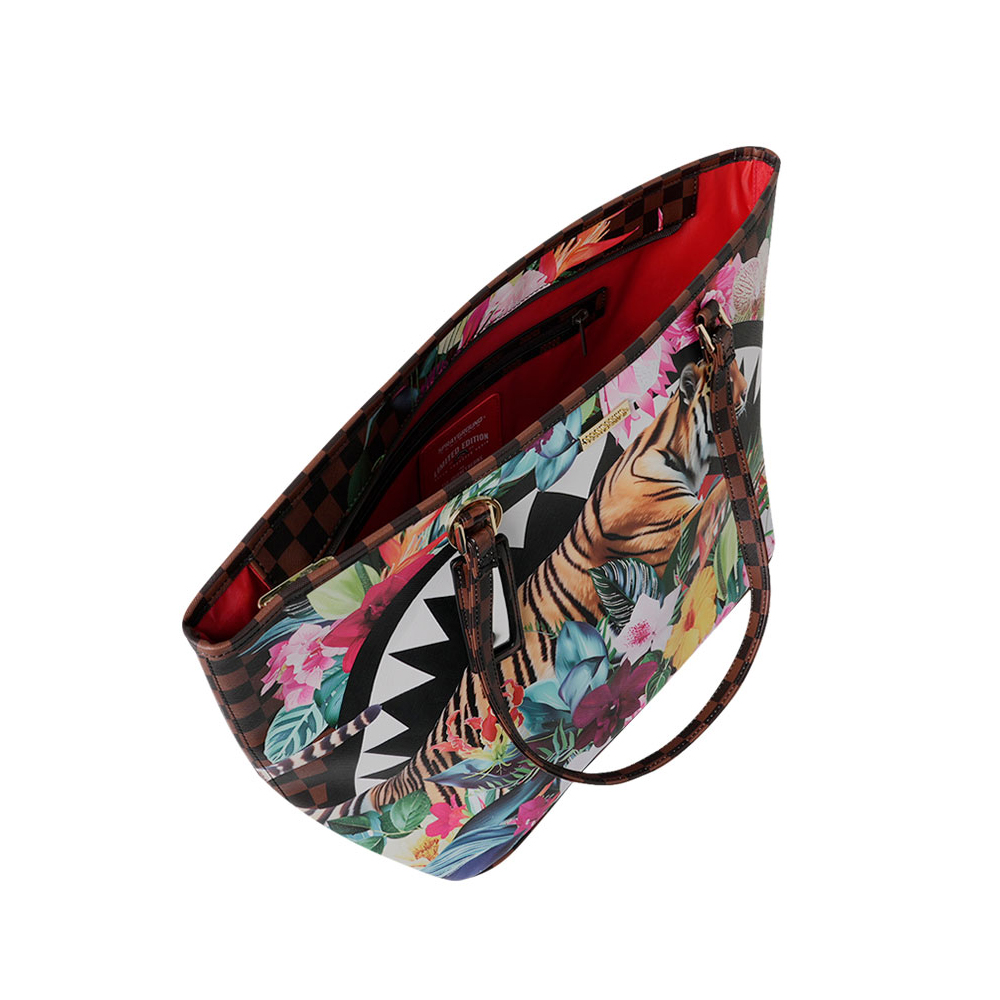 SPRAYGROUND Sip Flowering Jungle Shark Tote Γυναικεία Τσάντα Ώμου - 3