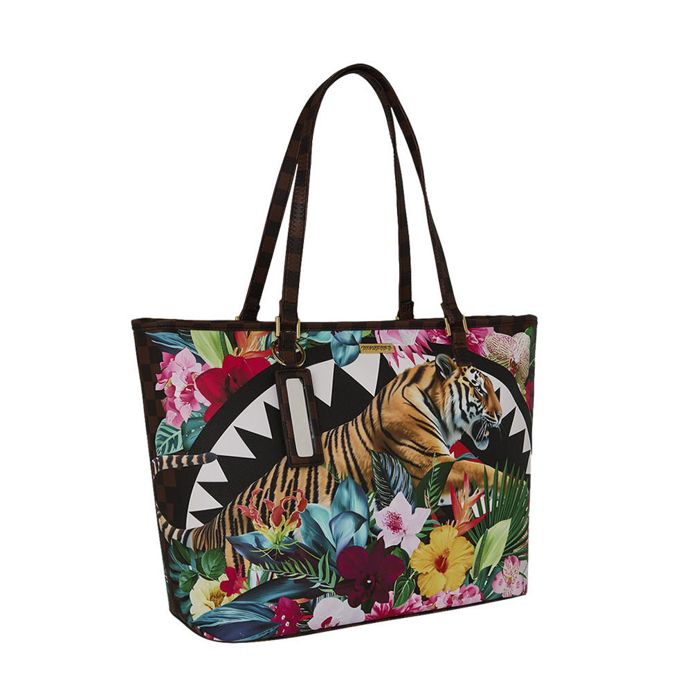 SPRAYGROUND Sip Flowering Jungle Shark Tote Γυναικεία Τσάντα Ώμου - 4