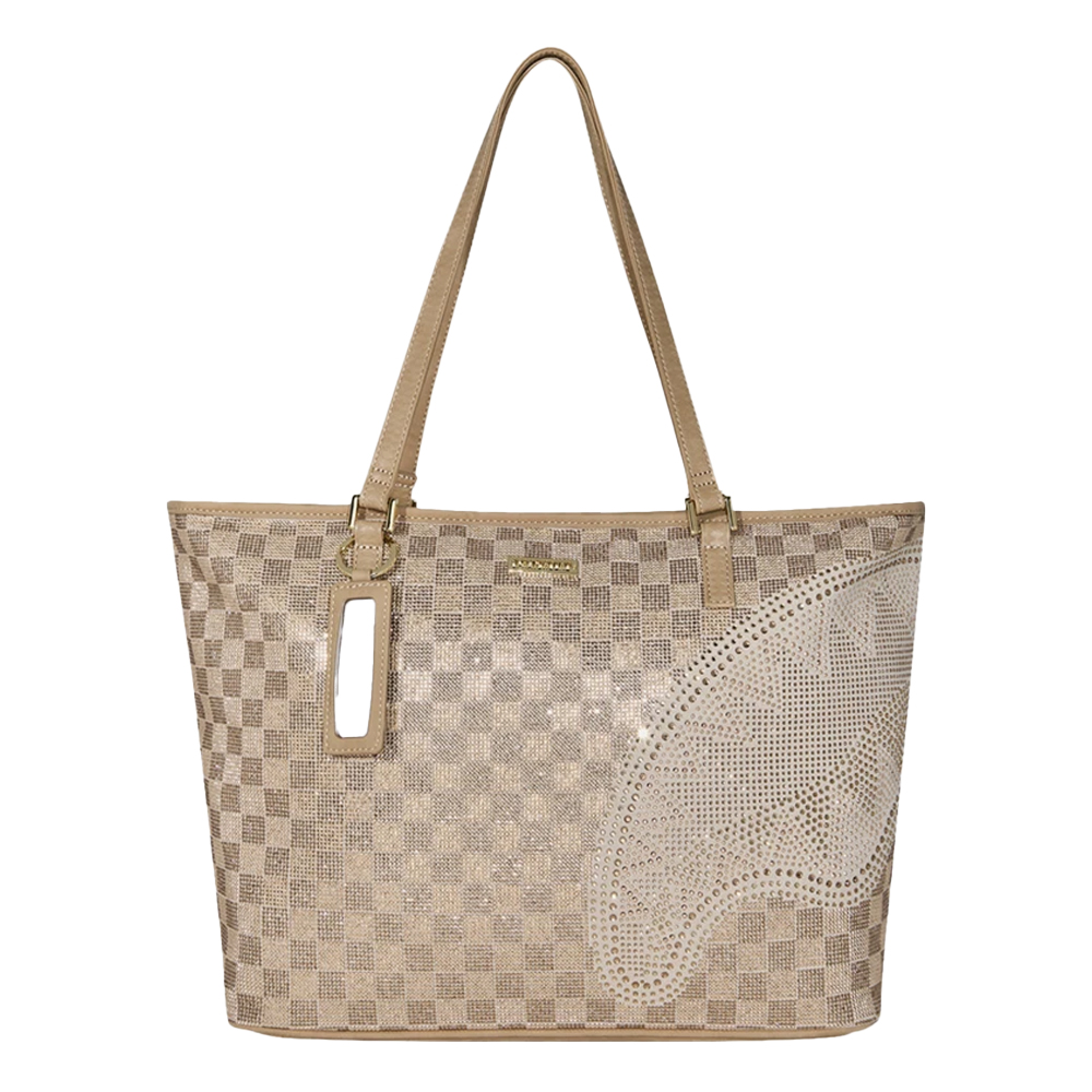SPRAYGROUND 2 Tone Gold Trinity Tote Γυναικεία Τσάντα Ώμου - Χρυσό