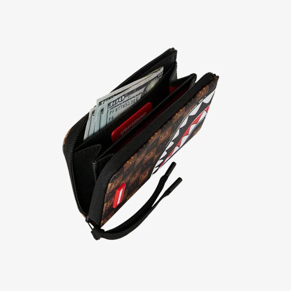 SPRAYGROUND Sharks In Paris Wtf Bubble Brown Check Wallet Unisex Πορτοφόλι - 2
