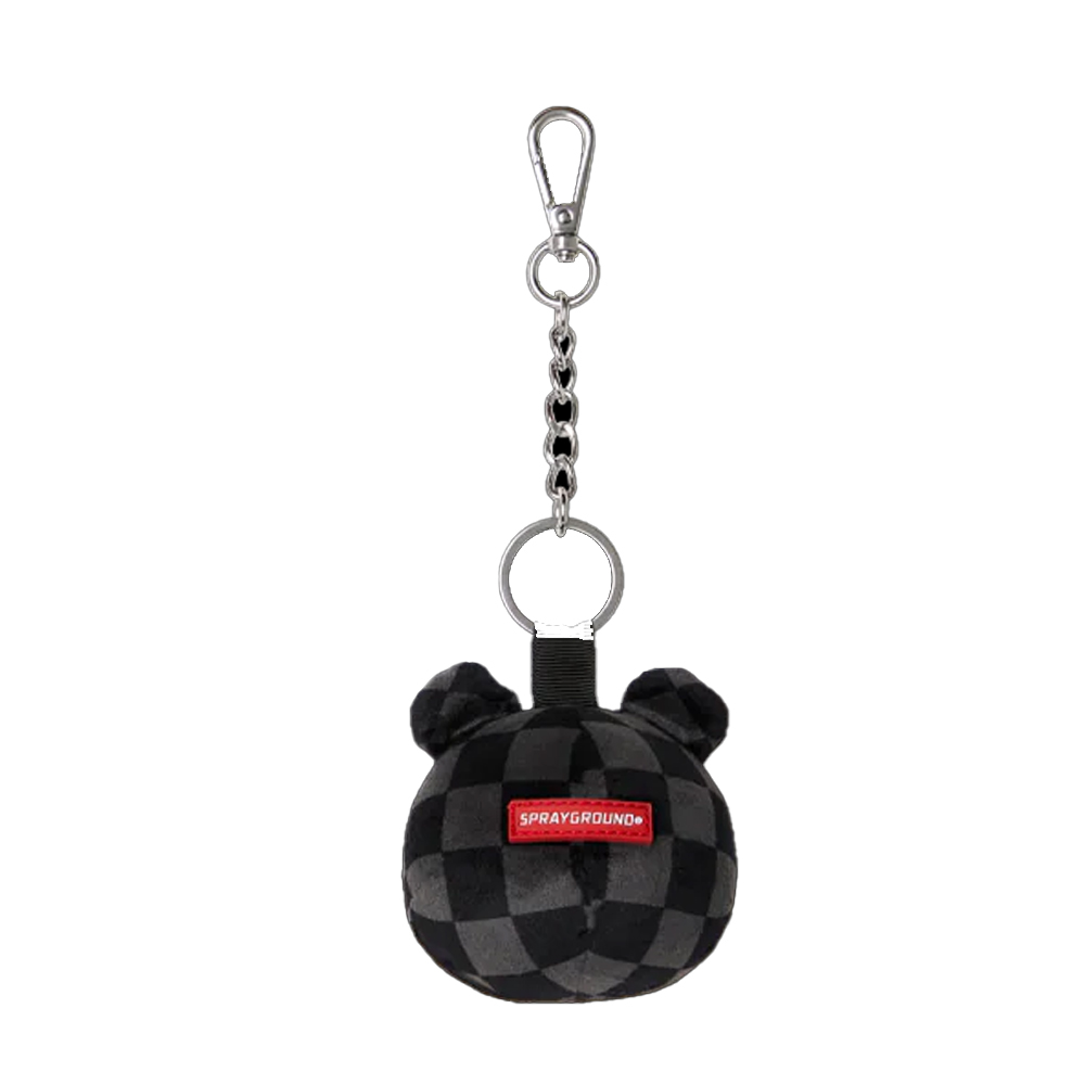 SPRAYGROUND Grey Checker Bear Head Keychain Unisex Μπρελόκ - 2