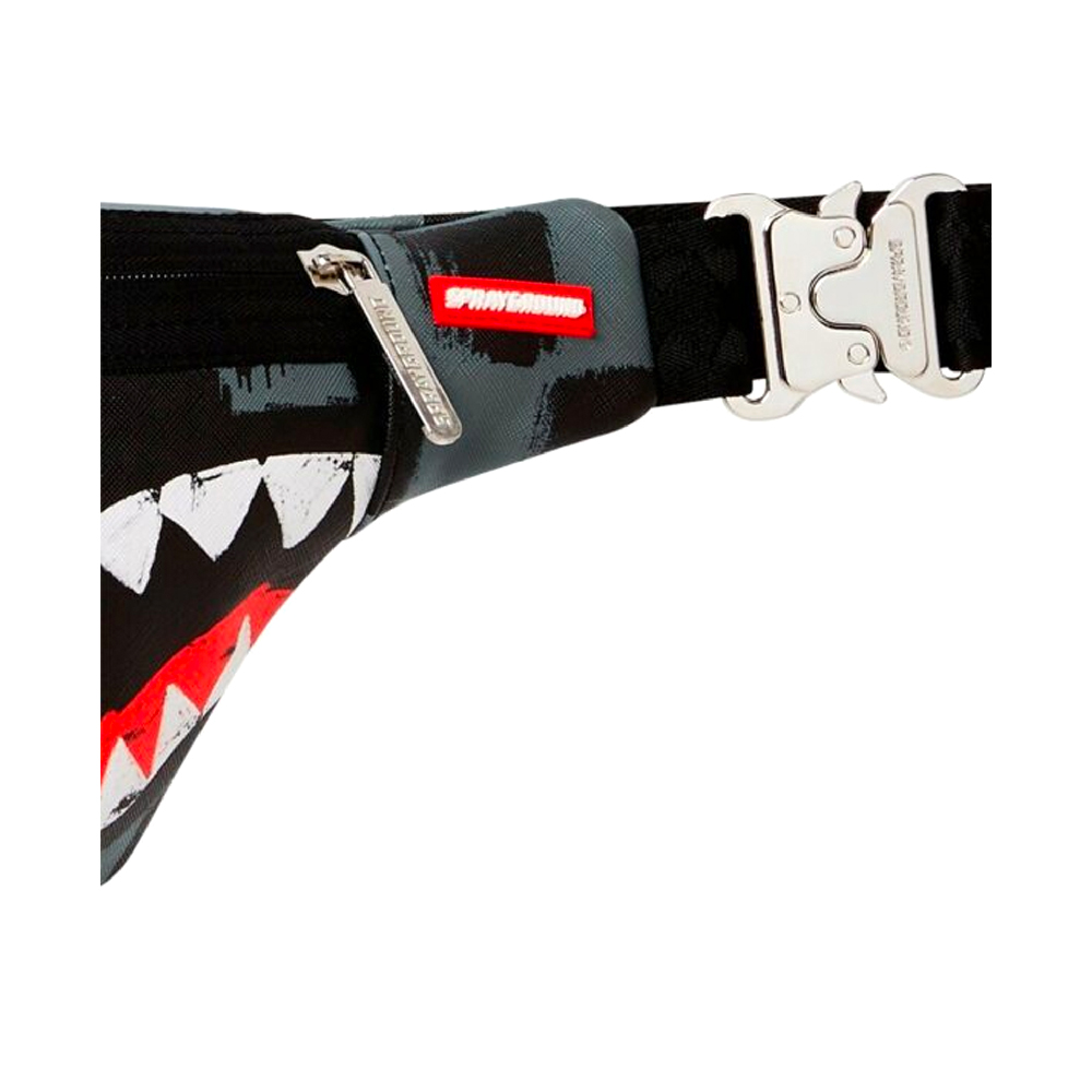 SPRAYGROUND Sharks In Paris Paint Grey Unisex Crossbody  - 3