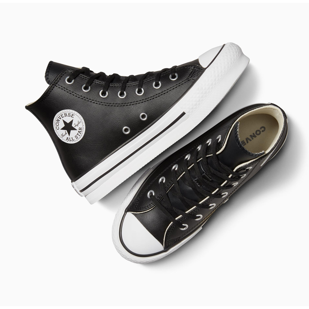 CONVERSE Chuck Taylor All Star Lift Platform Leather Παιδικά Μποτάκια - 4