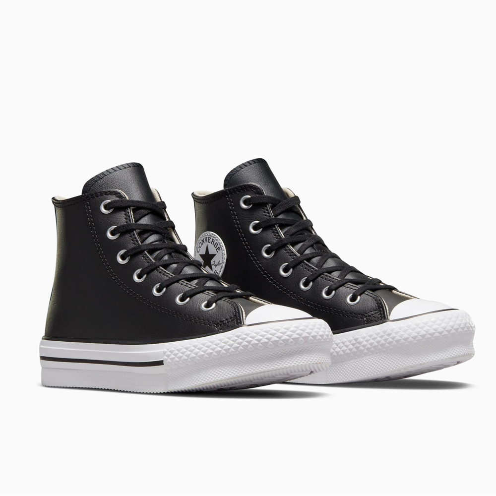 CONVERSE Chuck Taylor All Star Lift Platform Leather Παιδικά Μποτάκια - 5