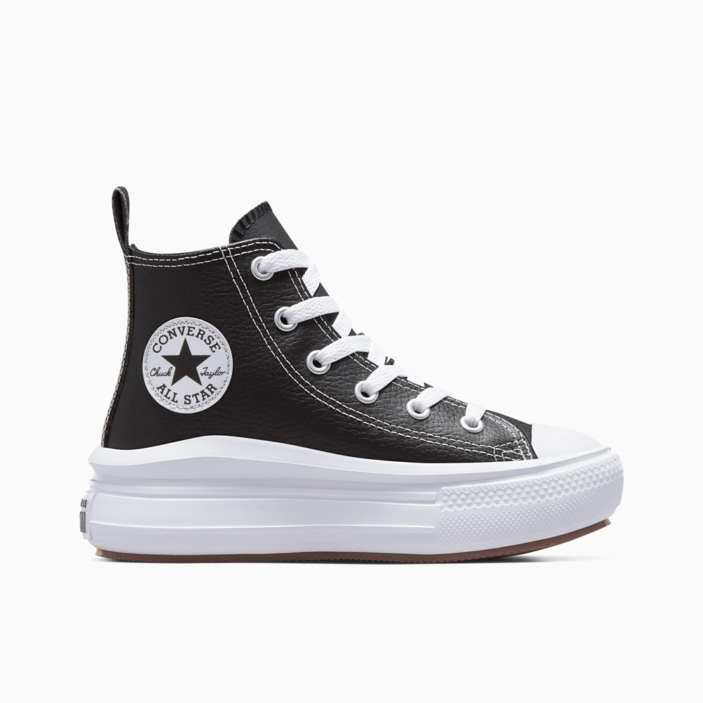 CONVERSE Chuck Taylor All Star Move Platform Leather Παιδικά Μποτάκια - Μαύρο