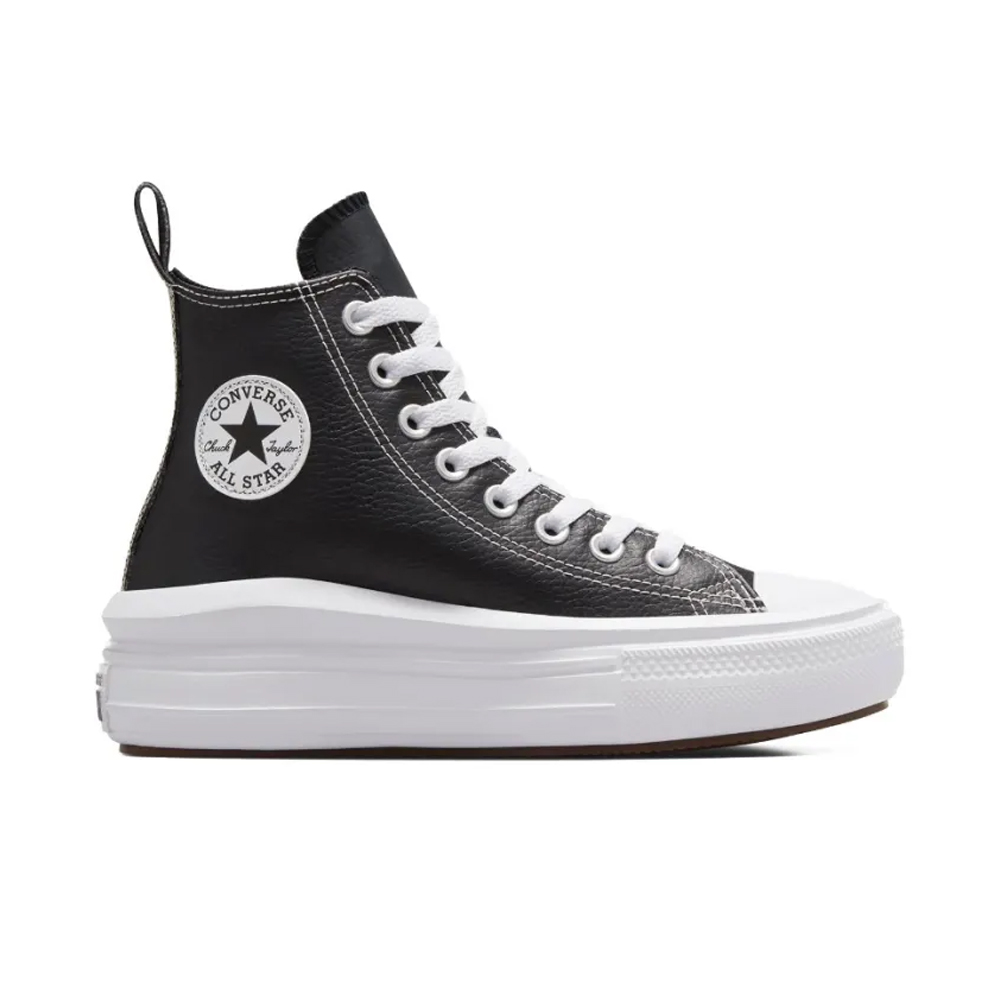 CONVERSE Chuck Taylor All Star Move Platform Leather Παιδικά/Εφηβικά Sneakers Μποτάκια - Μαύρο