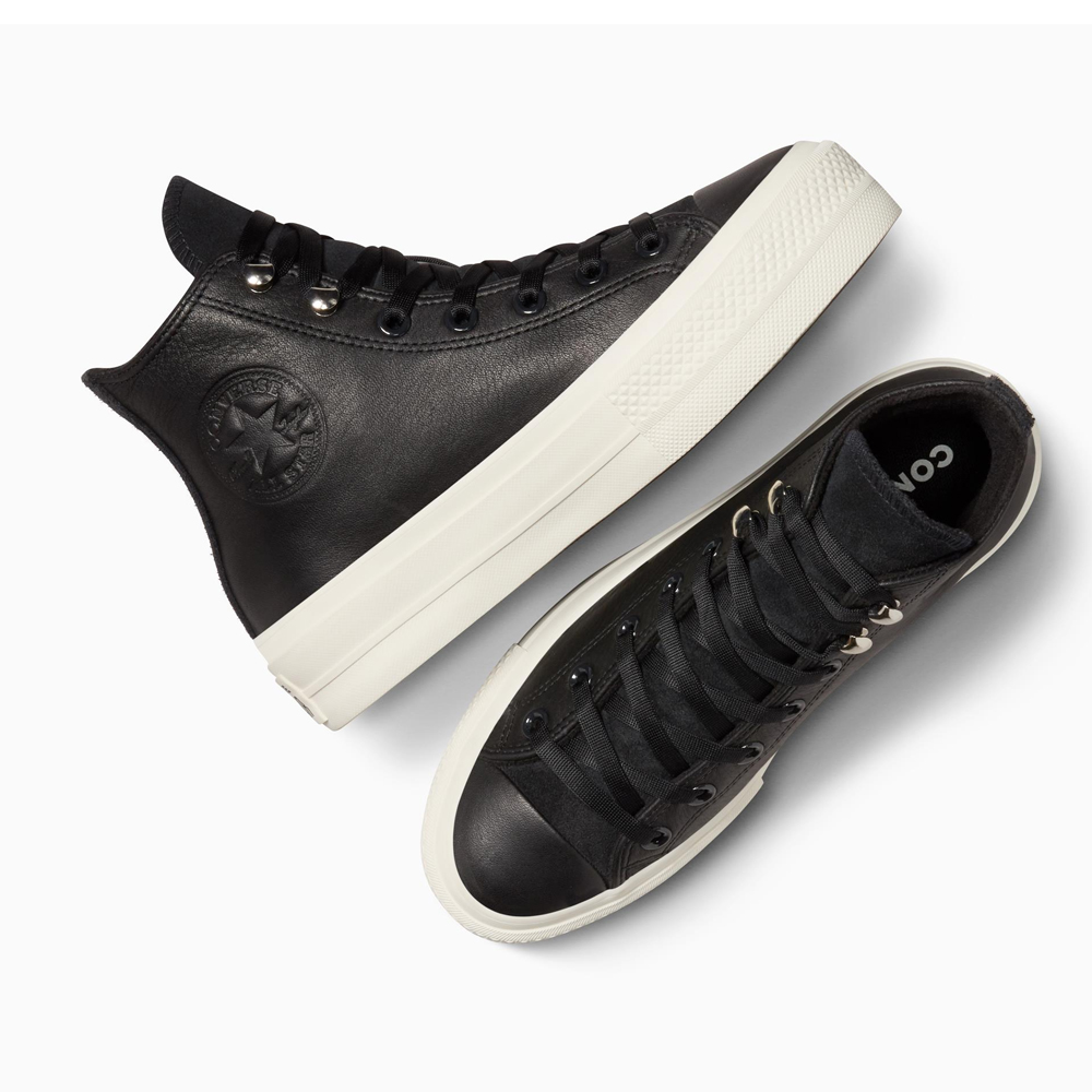 CONVERSE Chuck Taylor All Star Lift Platform Water Repellent Leather Γυναικεία Μποτάκια - 4