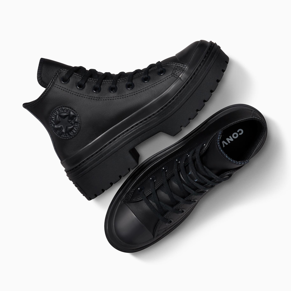 CONVERSE Chuck Taylor All Star Lugged Heel Leather Platform Γυναικεία Μποτάκια - 4