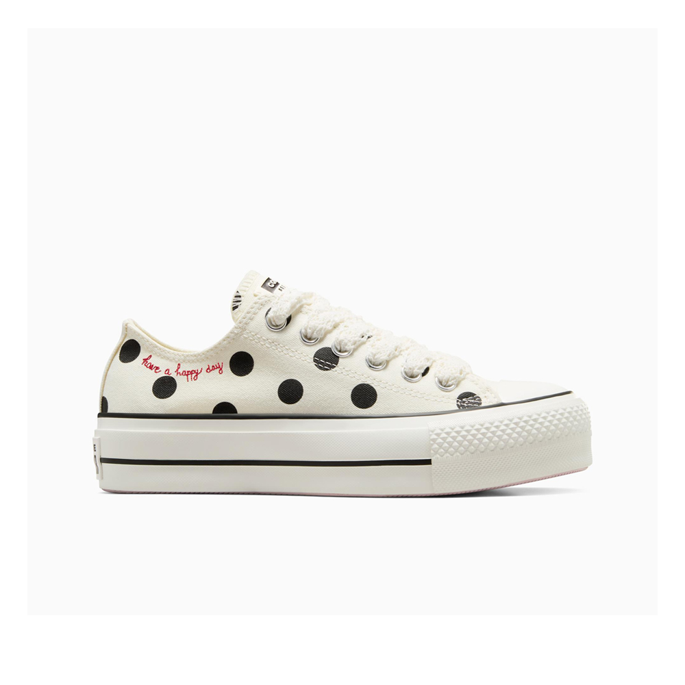 CONVERSE Chuck Taylor All Star Lift Platform Polka Dots Γυναικεία Sneakers  - Λευκό-Μαύρο