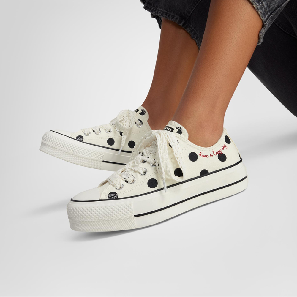 CONVERSE Chuck Taylor All Star Lift Platform Polka Dots Γυναικεία Sneakers  - 4