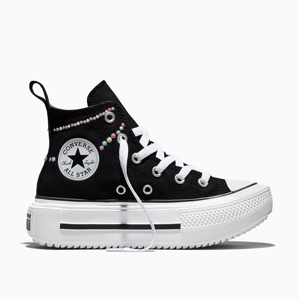 CONVERSE Chuck Taylor All Star Lift Double Platform Polka Dots Παιδικά Sneakers - Μαύρο