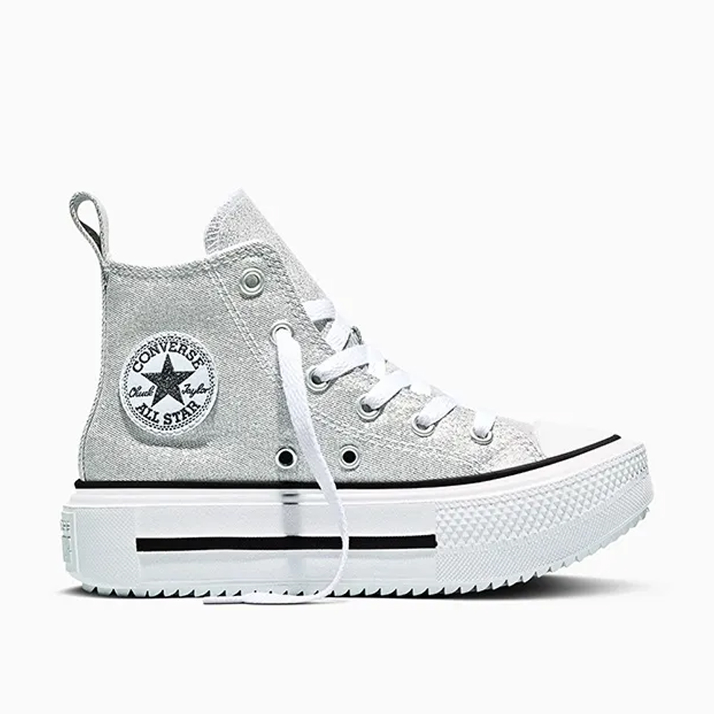 CONVERSE Chuck Taylor All Star Lift Double Platform Παιδικά Sneakers - Ασημί