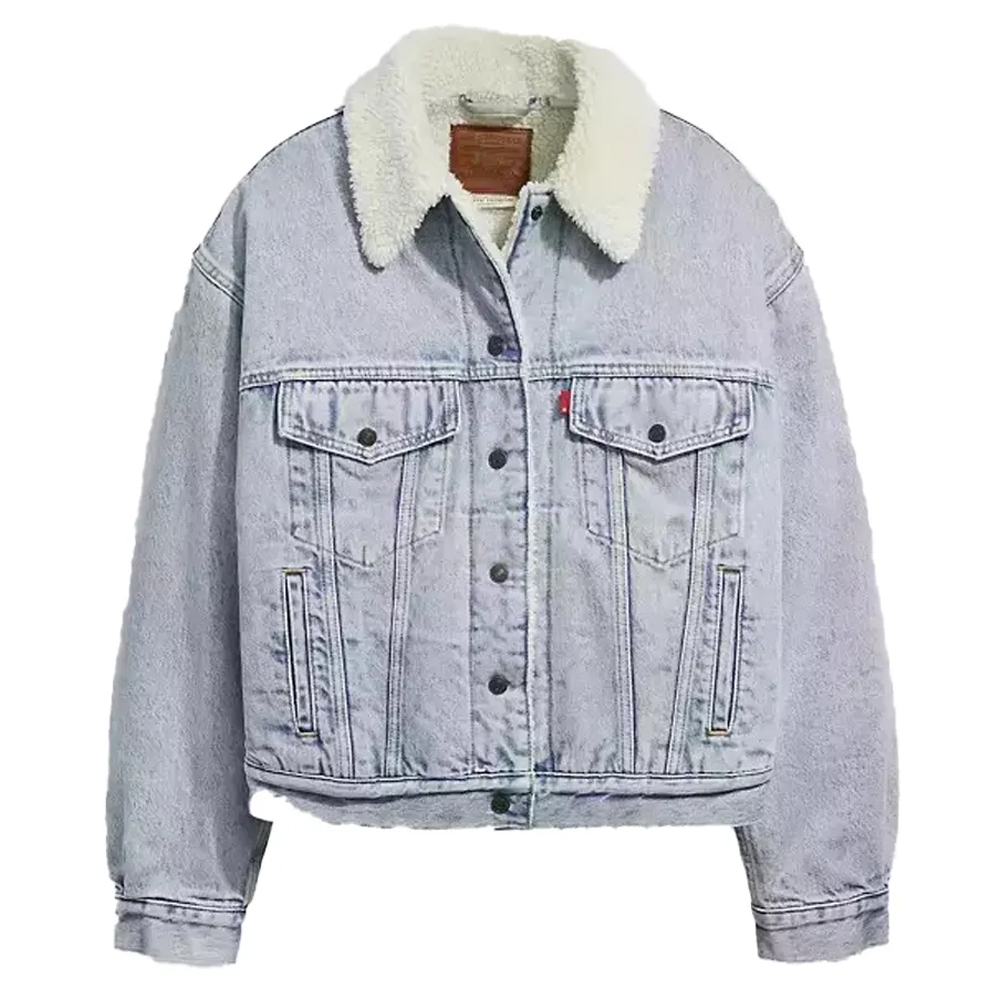 LEVI'S 90s Sherpa Trucker Jacket Γυναικείο Μπουφάν Τζιν - Μπλε