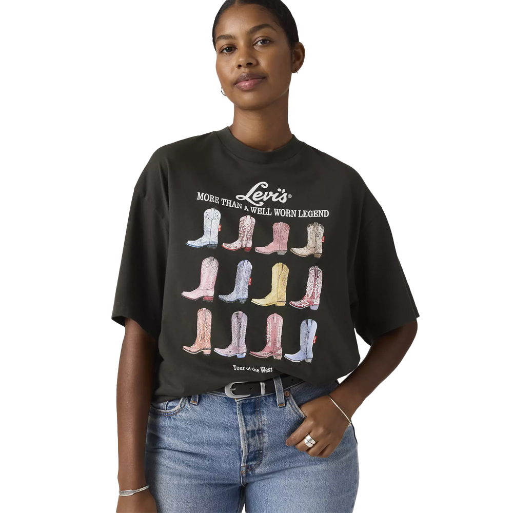 LEVI'S Graphic Short Stack Tee Γυναικείο T-Shirt - Μαύρο