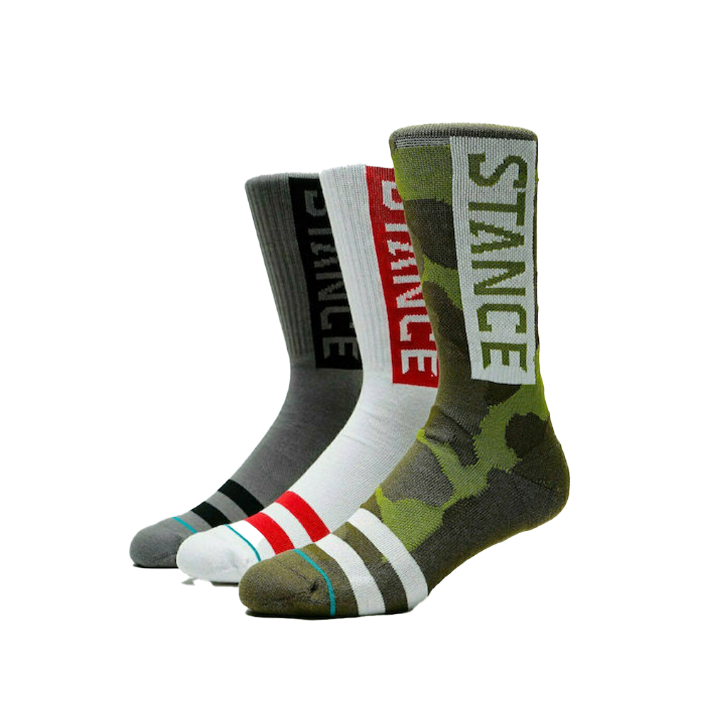 STANCE  The OG Crew Socks 3-pack Multi Unisex Κάλτσες - Multi