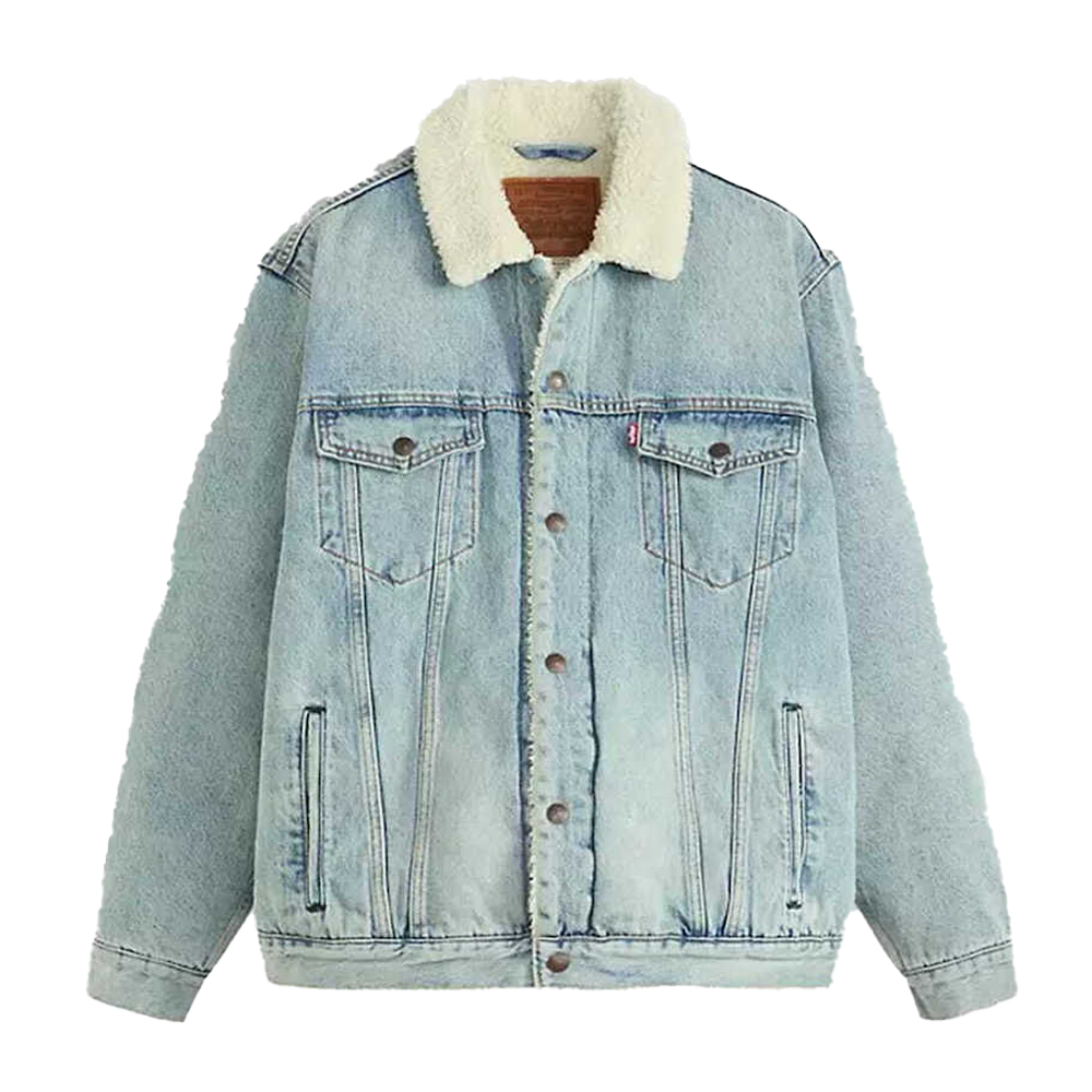 LEVI'S Relaxed Fit Sherpa Trucker Jacket Ανδρικό Μπουφάν Τζιν - Μπλε