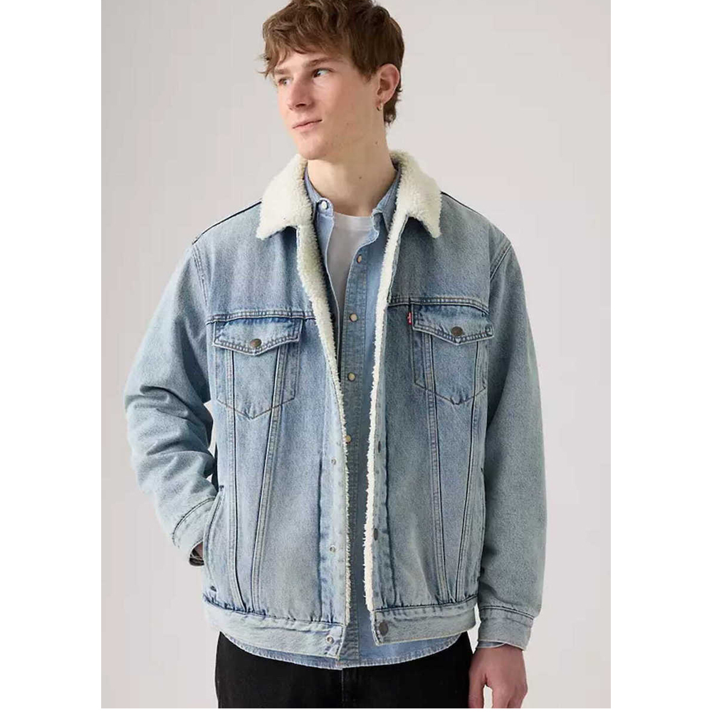 LEVI'S Relaxed Fit Sherpa Trucker Jacket Ανδρικό Μπουφάν Τζιν - 2