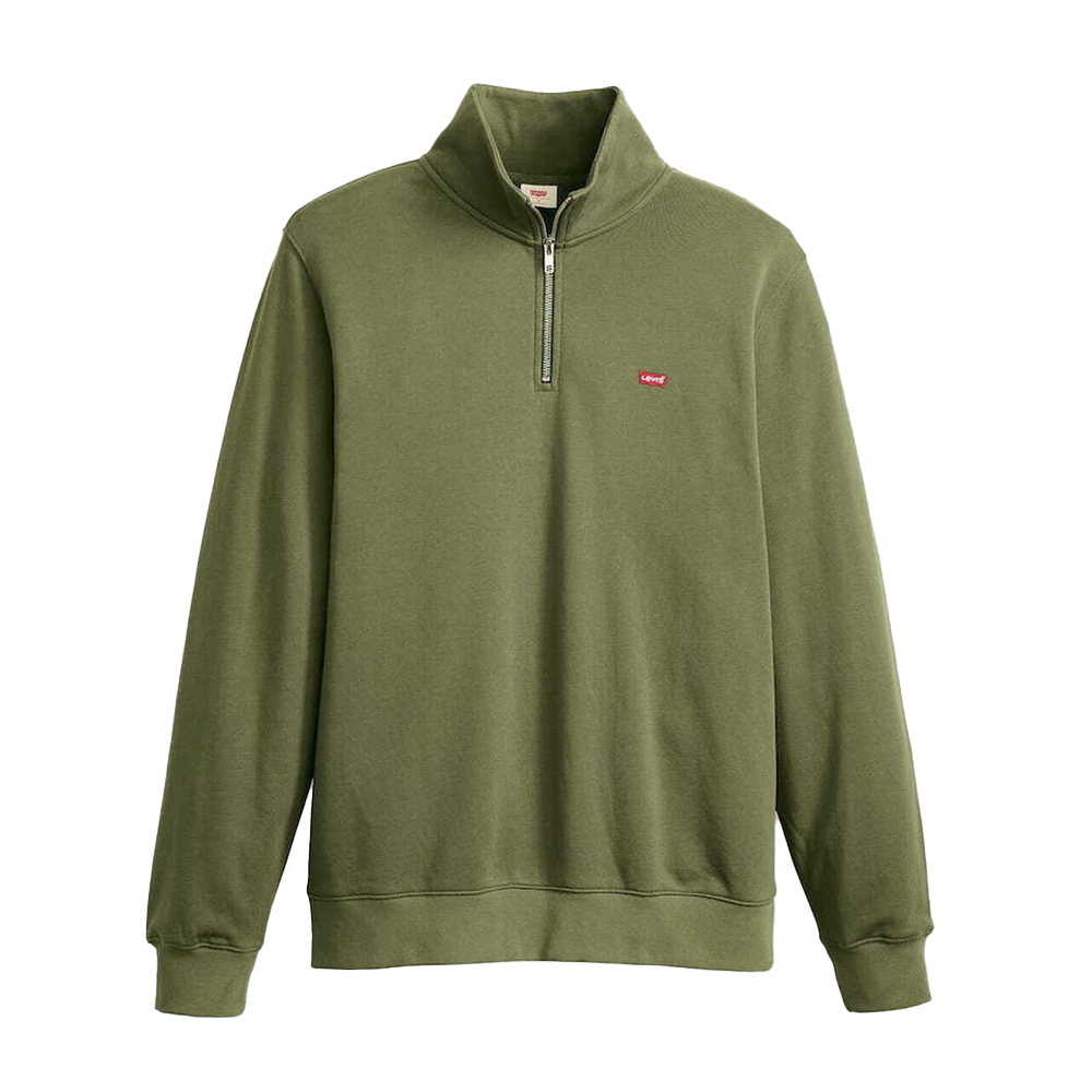 LEVI'S Original Housemark Quarter-Zip Pullover Ανδρικό Φούτερ - Χακί
