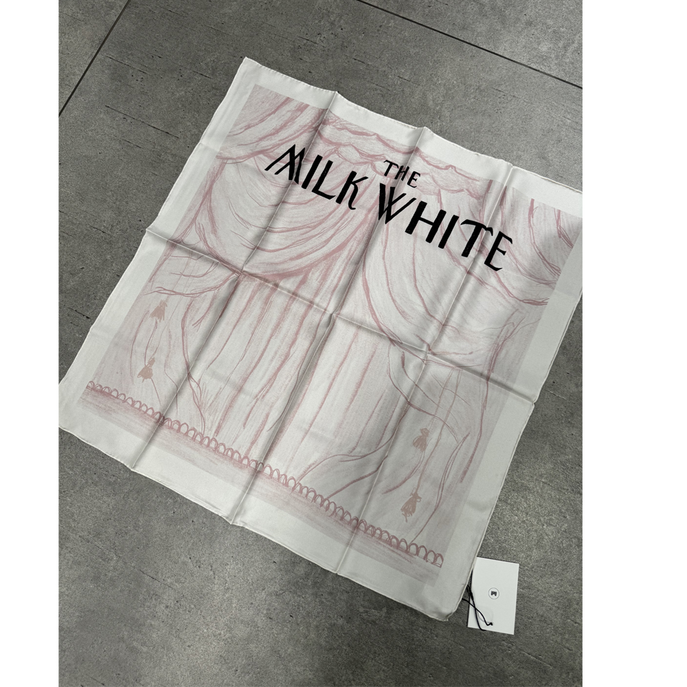 MILKWHITE Γυναικείο  Μεταξωτό Μαντήλι - 3