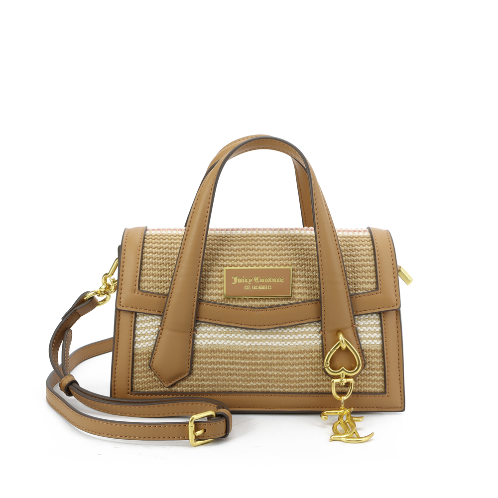 JUICY COUTURE Lily Straw S. D. Handle Γυναικεία Τσάντα Χειρός - Καφέ