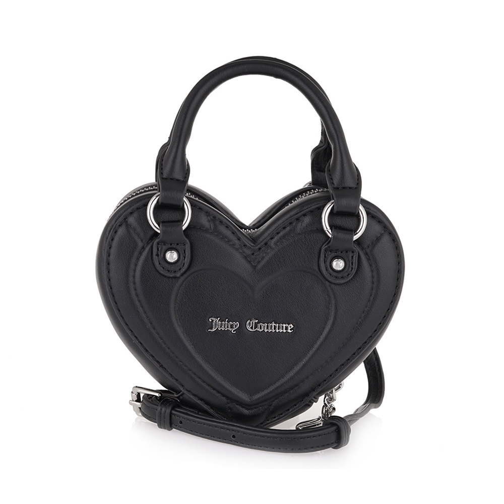 JUICY COUTURE Emily Heart Bag Black Γυναικεία Τσάντα Χειρός  - Μαύρο