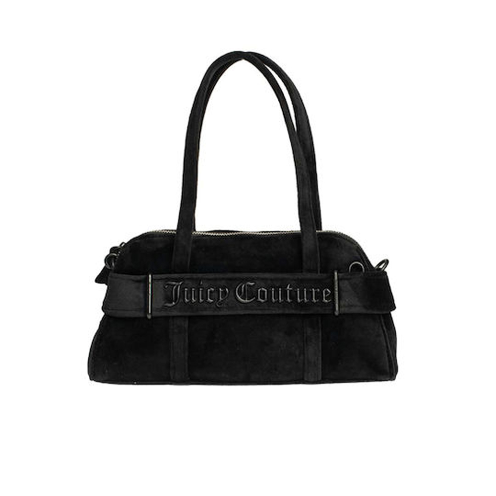 JUICY COUTURE Jasmine Bugatti Velvet Black Γυναικεία Τσάντα Ώμου  - Μαύρο