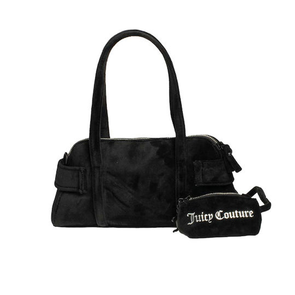 JUICY COUTURE Jasmine Bugatti Velvet Black Γυναικεία Τσάντα Ώμου  - 2