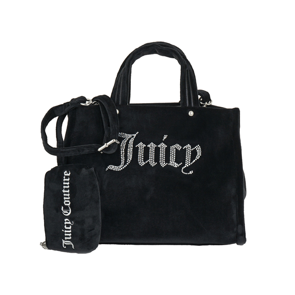 JUICY COUTURE Kimberly Medium Shopping Polyester Black Γυναικεία Τσάντα Χειρός  - Μαύρο