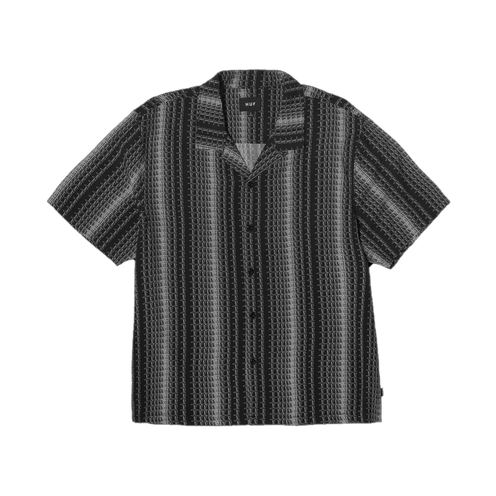 HUF Script Stripe Resort Shirt Unisex Πουκάμισο - Μαύρο