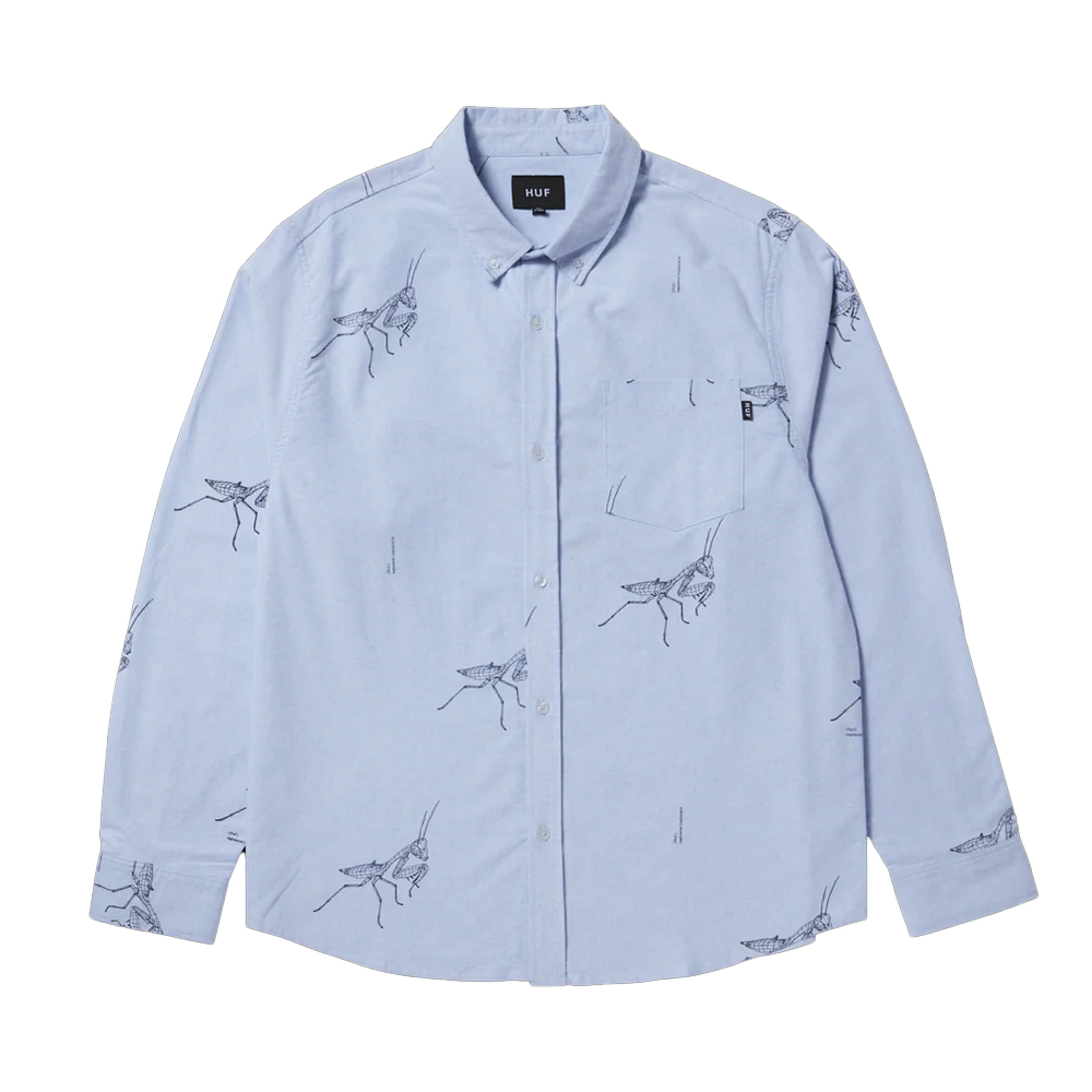 HUF Mantis LongSleeve Oxford Shirt Ανδρικό Πουκάμισο  - 3