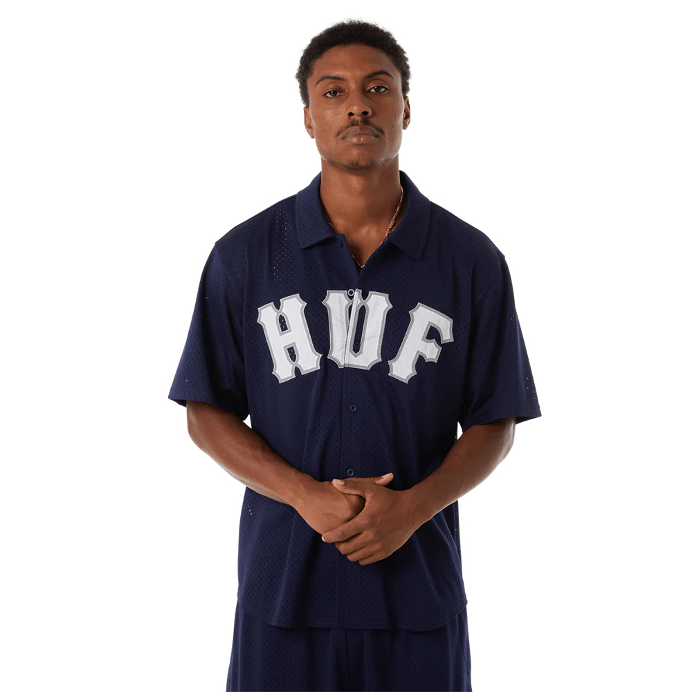 HUF Arch Mesh Button Up Unisex Πουκάμισο  - Μπλε