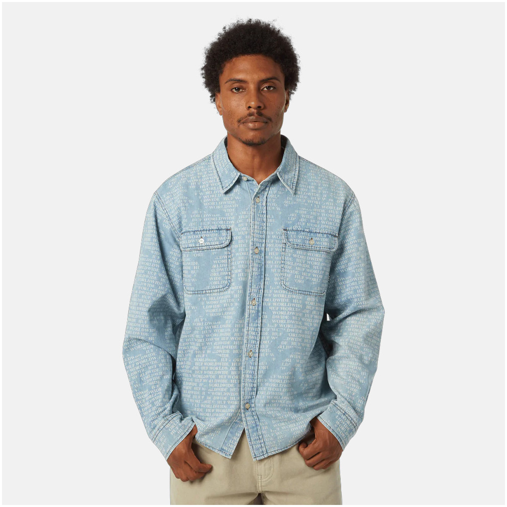 HUF Ceremony Denim Shirt  Ανδρικό Τζιν Πουκάμισο - 3