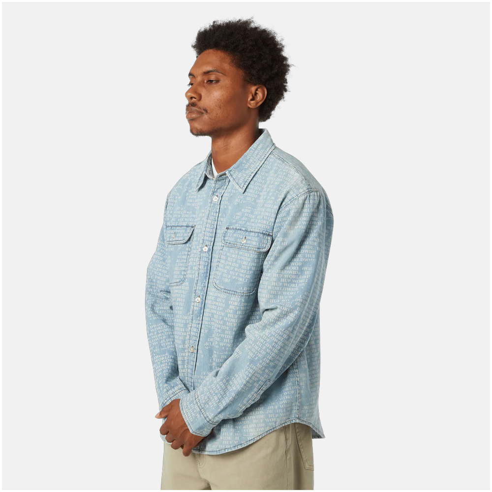 HUF Ceremony Denim Shirt  Ανδρικό Τζιν Πουκάμισο - 4