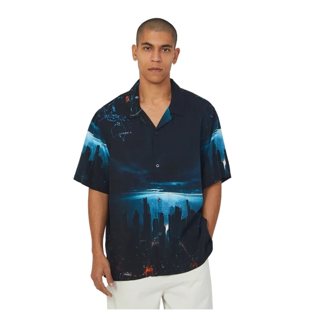 HUF Ground Control Resort Ανδρικό Πουκάμισο - Μαύρο