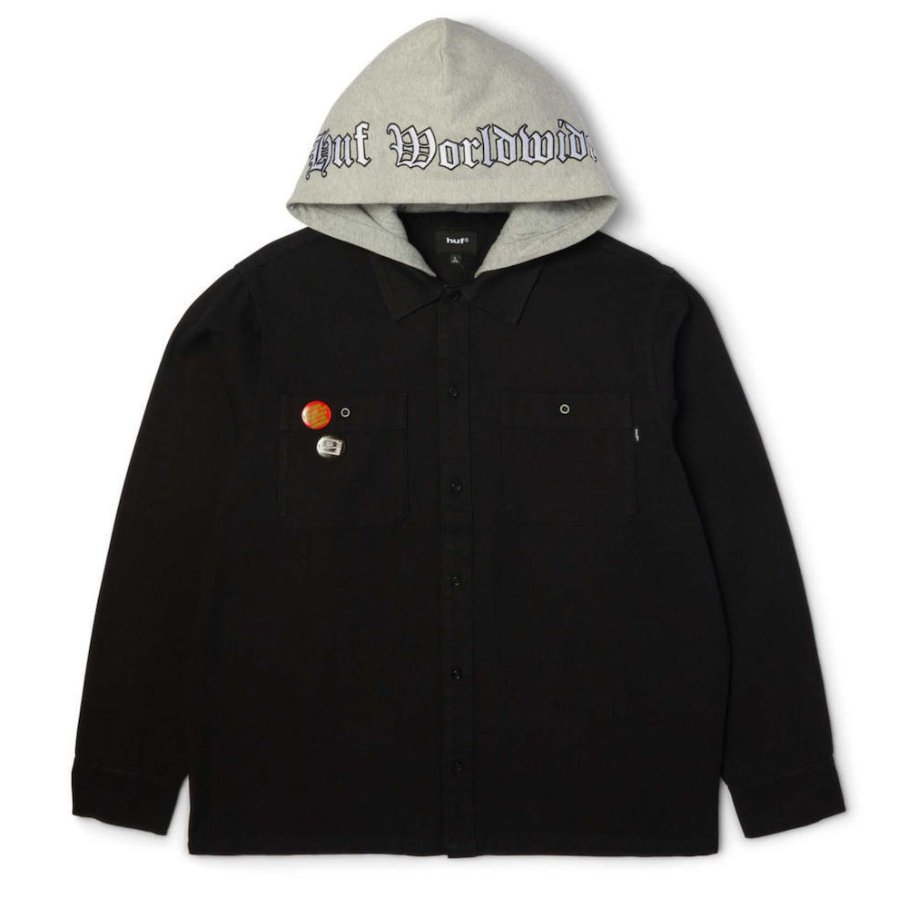HUF Olympia Hooded Overshirt Ανδρικό Μπουφάν - Μαύρο