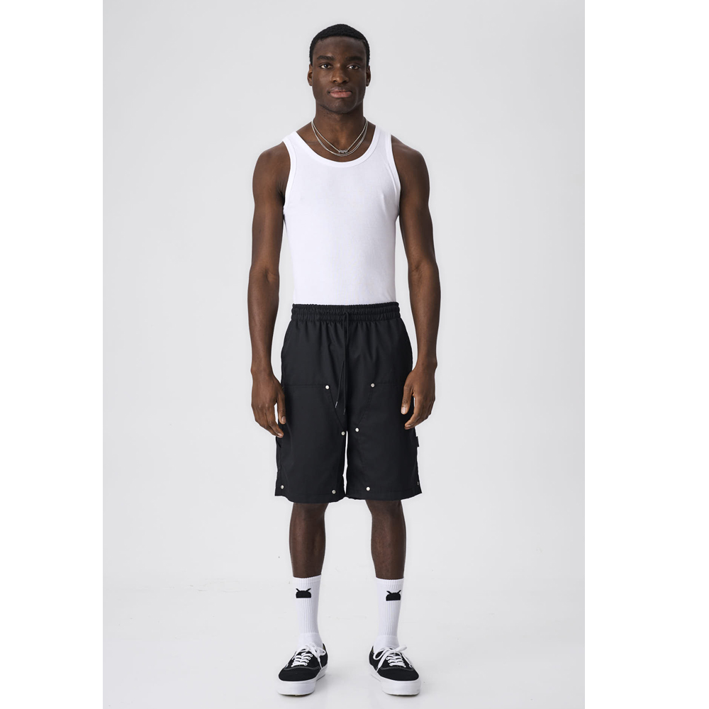 OWL Double Knee Shorts Ανδρική Βερμούδα  - Μαύρο